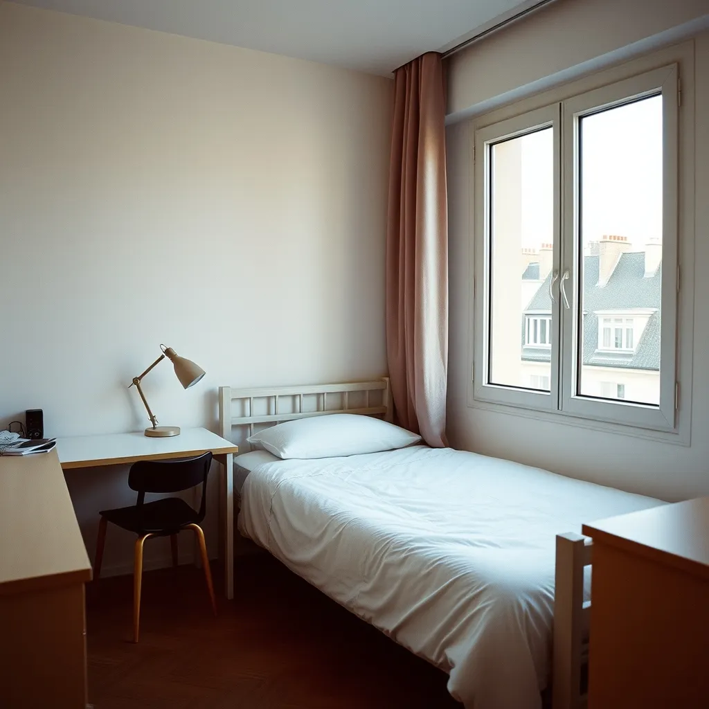 Chambre meublée type en colocation à Amiens, entre 10 et 15 m² selon le quartier
