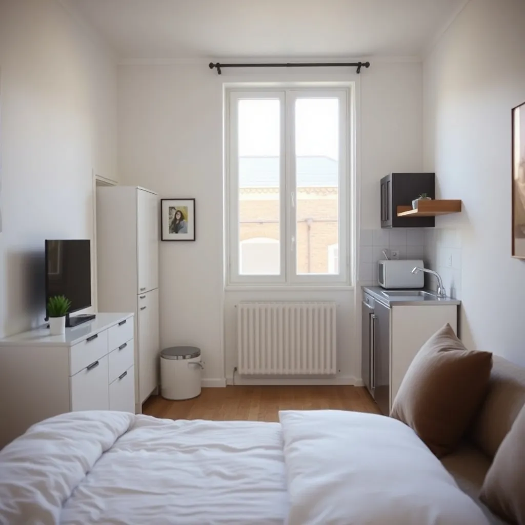 Un studio meublé prêt à louer après travaux de rénovation et ameublement conforme au décret de 2015