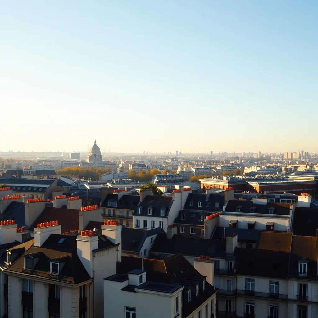 Vue panoramique sur le parc tertiaire parisien, principal marché de la SCPI