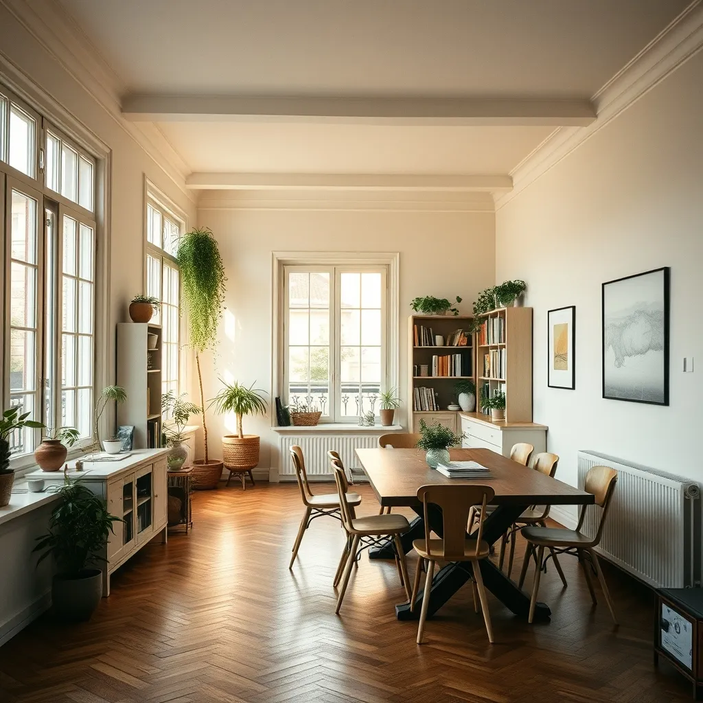 Salon partagé lumineux dans un appartement en colocation à Nancy