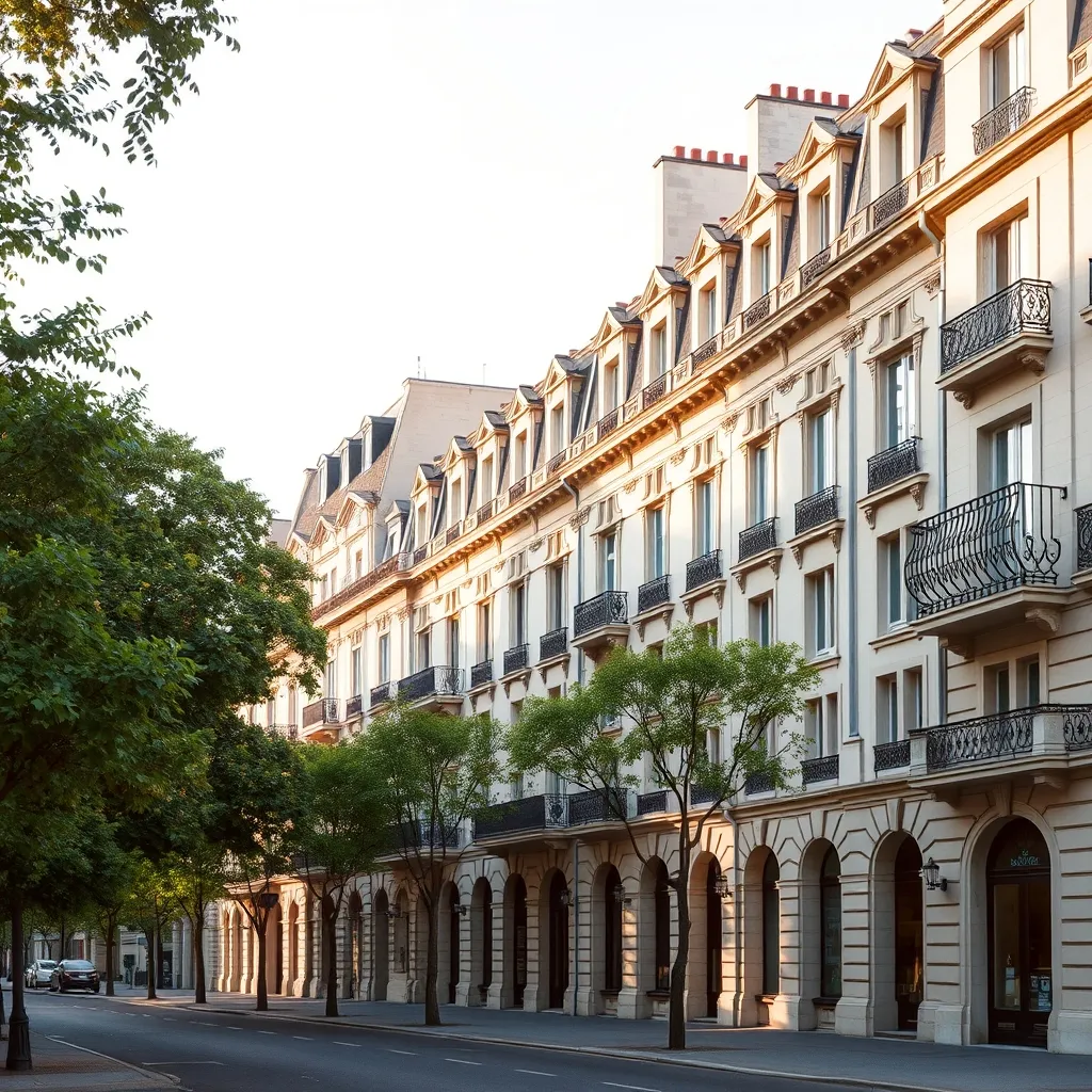 Façades d'immeubles du quartier impérial de Metz Nouvelle Ville