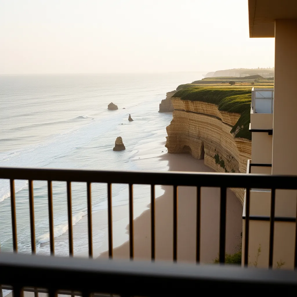 Vue mer depuis un balcon d'appartement à Pontaillac, le quartier le plus prisé de Royan