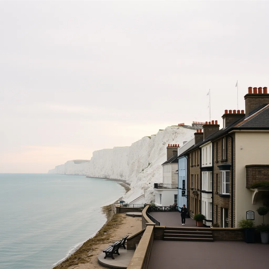Les falaises de la côte normande à Dieppe, l'une des villes les plus abordables pour un achat vue mer