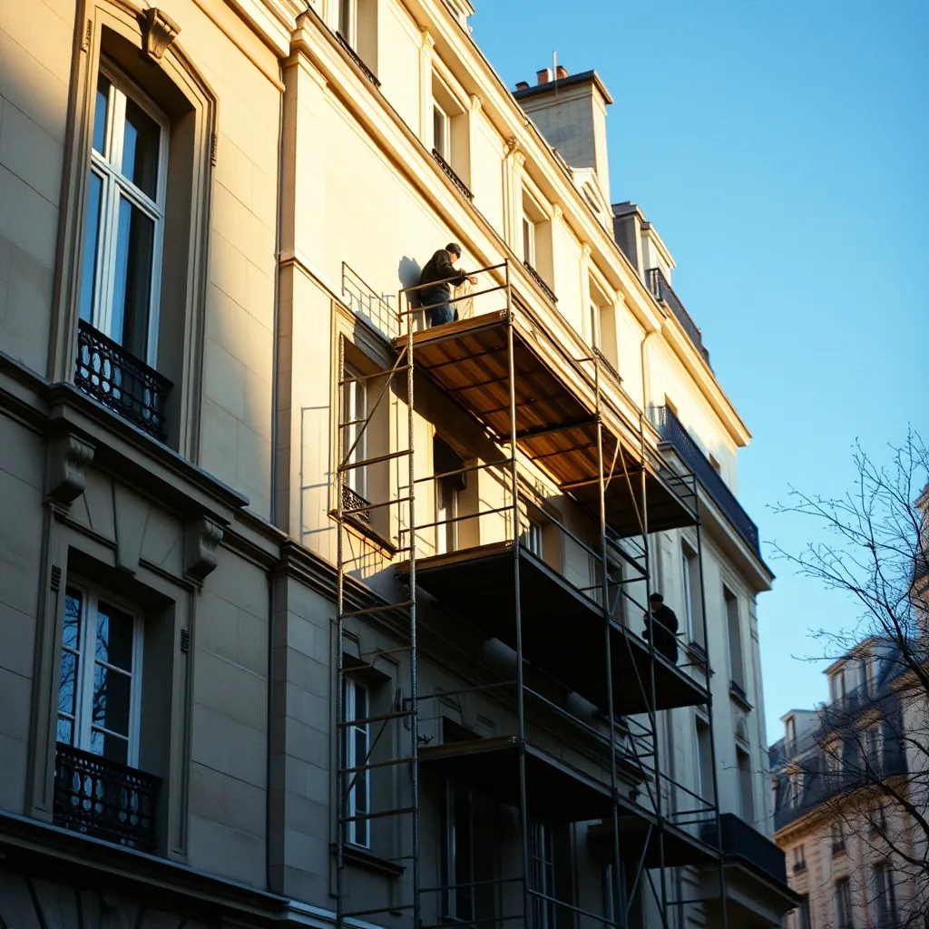 Travaux de ravalement sur un immeuble parisien financés par appel de fonds exceptionnel