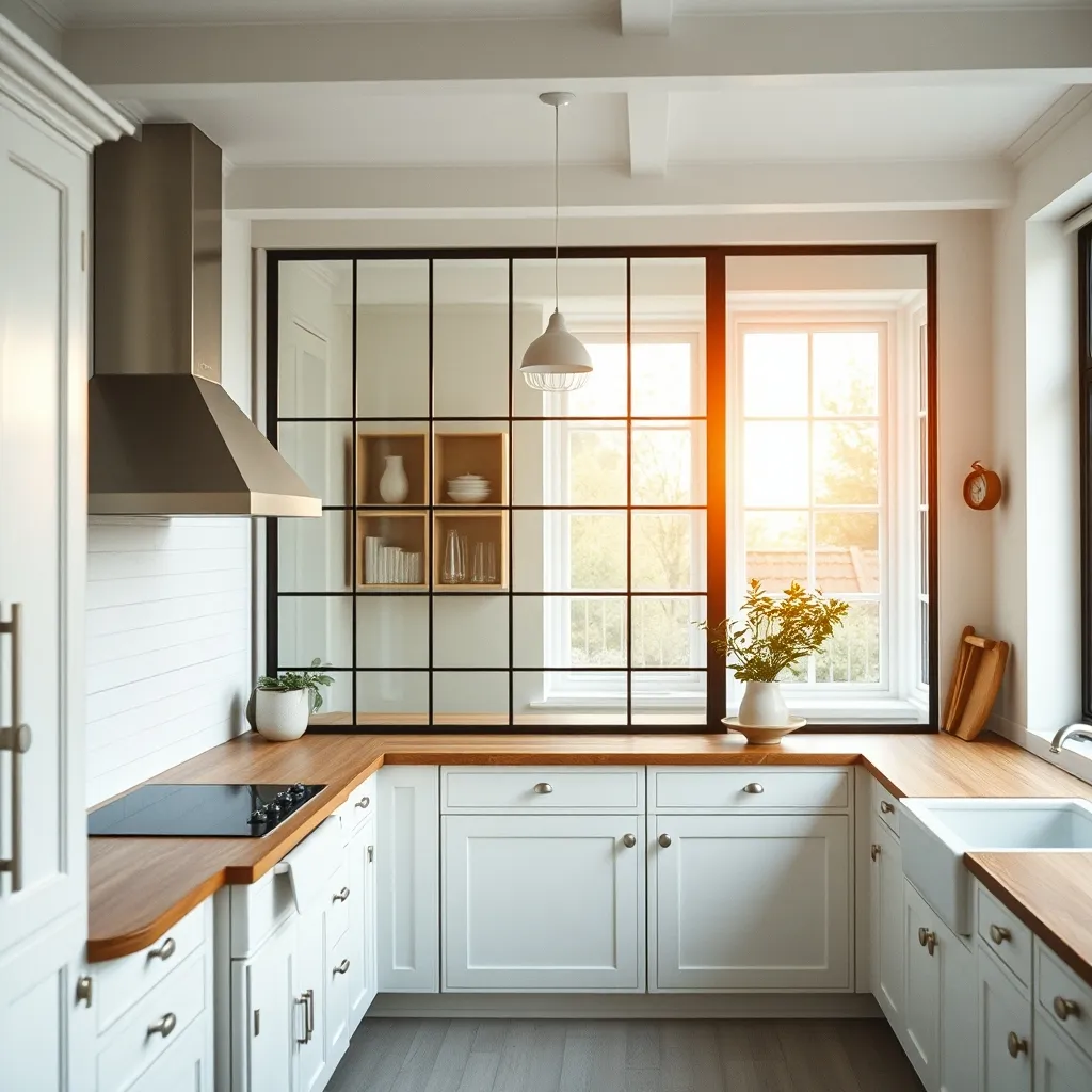 Cuisine rénovée avec verrière d'atelier, un classique des émissions de décoration