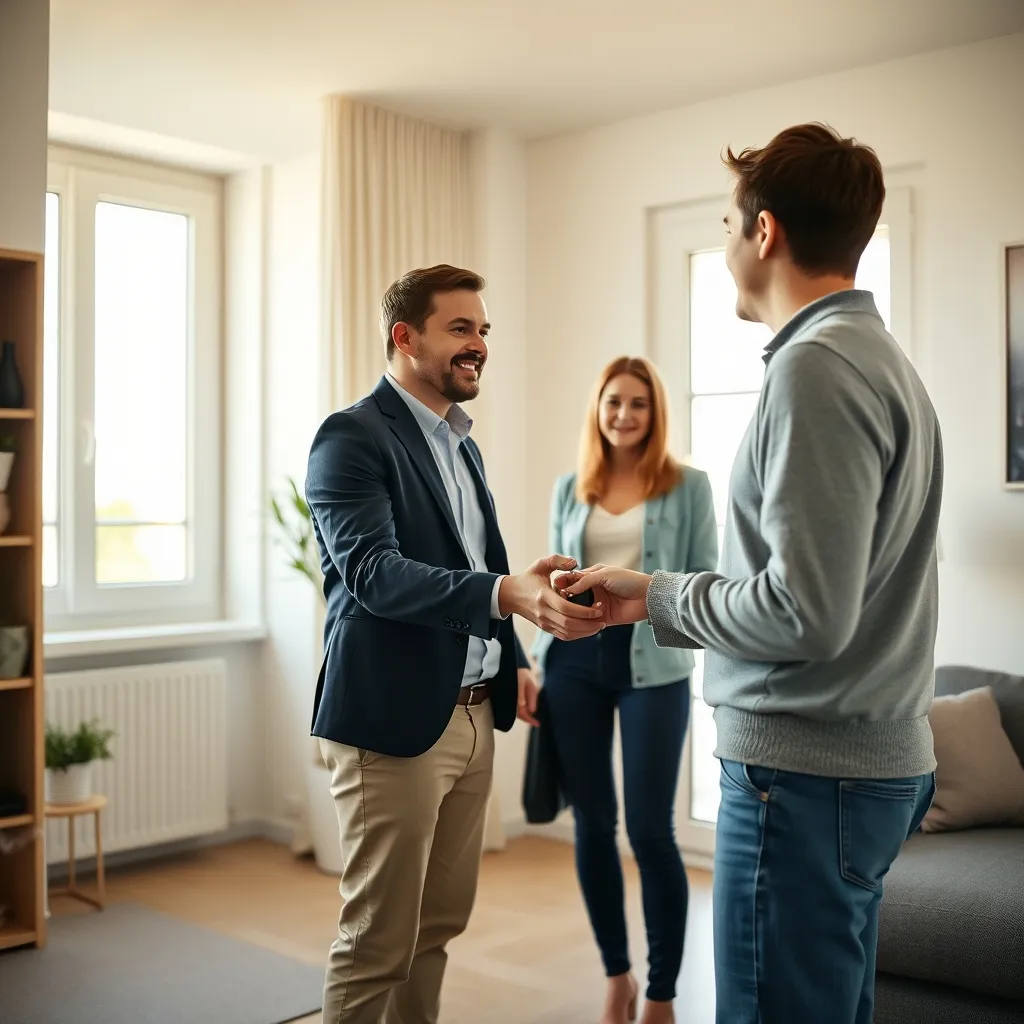 Remise des clés à un locataire dans un appartement lyonnais, étape clé de la gestion locative