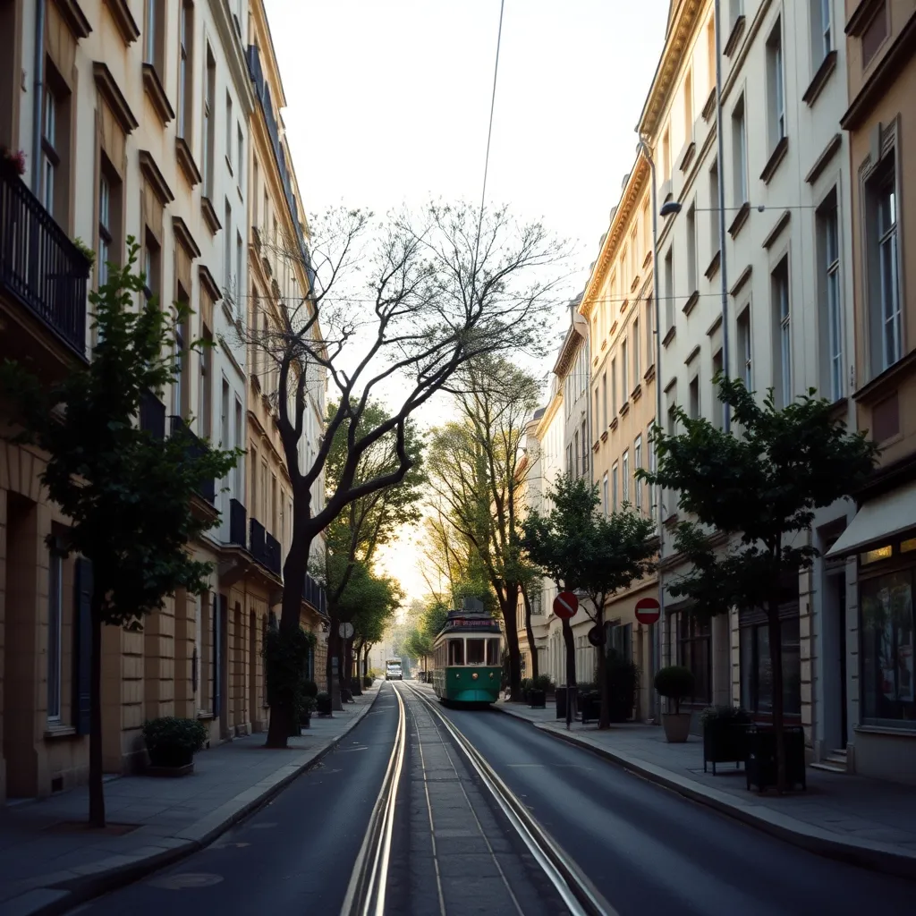 Rue résidentielle nantaise desservie par le tramway, un atout pour la location meublée